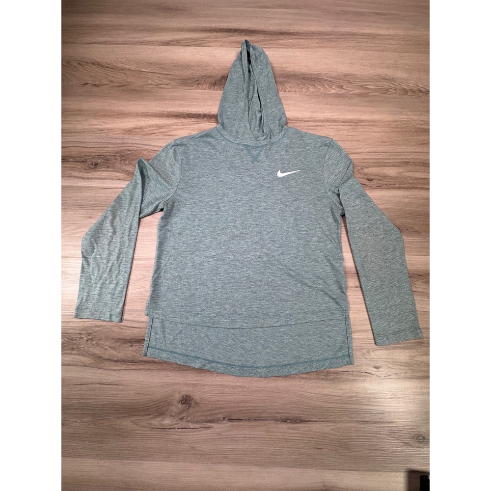 Nike Dri Fit Womens Lightweight Hoodie Pullover Teal‎ XL HO190407NAY